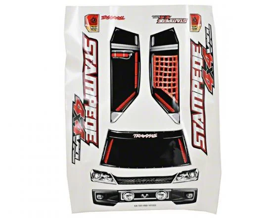Traxxas Body Stampede 4X4 VXL ProGraphix (Graphics are printed requires paint final color application)/ decal sheet &mdash; image 3 of 4