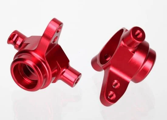 Traxxas 6061-T6 Aluminium Steering blocks (red-anodized) &mdash; image 2 of 2