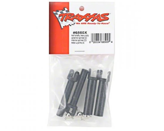 Traxxas Half shafts heavy duty (external splined (2)/ internal splined (2)/ metal u-joints (4) &mdash; image 3 of 3
