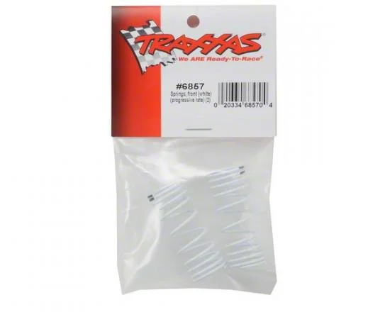 Traxxas Springs front (white) (progressive rate) (2) &mdash; image 3 of 3