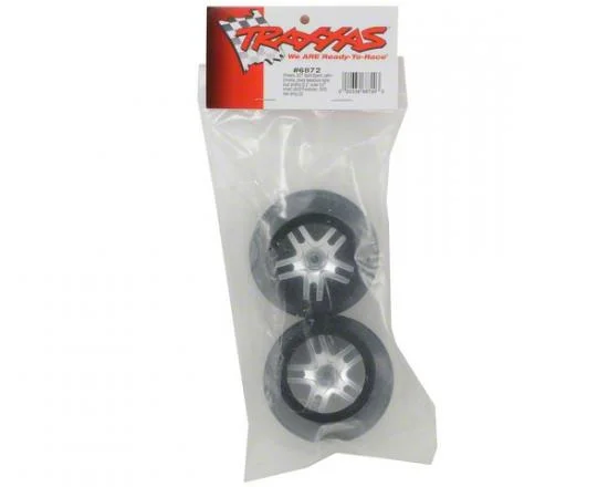 Traxxas Short Course Satin Chrome SS Wheels - Black Beadlock - 12mm Hex (2) &mdash; image 3 of 3