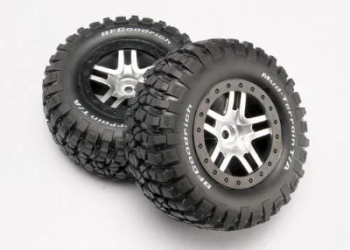 Traxxas BF Goodrich Short Course Tyres on SS Chrome/Black Wheels — image 2 of 3