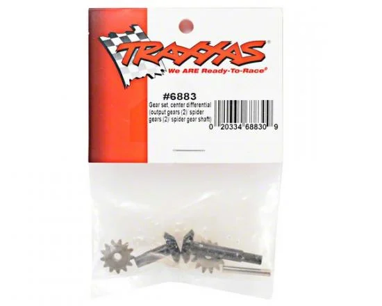 Traxxas Gear set center differential (output gears (2)/ spider gears (2)/ spider gear shaft) &mdash; image 3 of 3