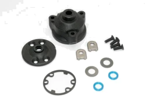 Traxxas Housing center differential/ x-ring gaskets (2)/ ring gear gasket/ bushings (2)/ 5x10x0.5 TW (2)/ CCS 2.5x8 (4) &mdash; image 2 of 3