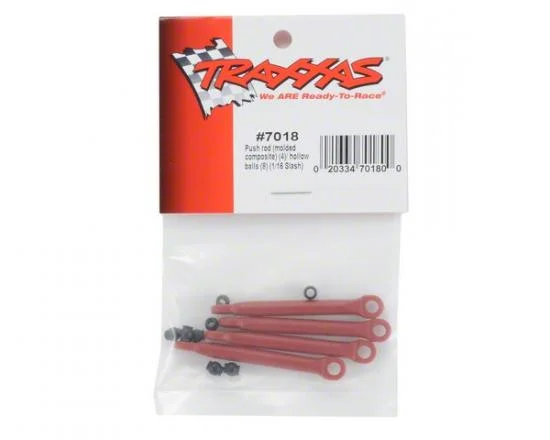 Traxxas Push rod (molded composite) (red) (4)/ hollow balls (8) &mdash; image 3 of 3