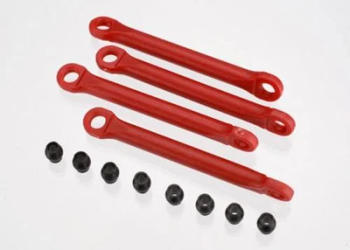 Traxxas Push rod (molded composite) (red) (4)/ hollow balls (8) &mdash; image 2 of 3