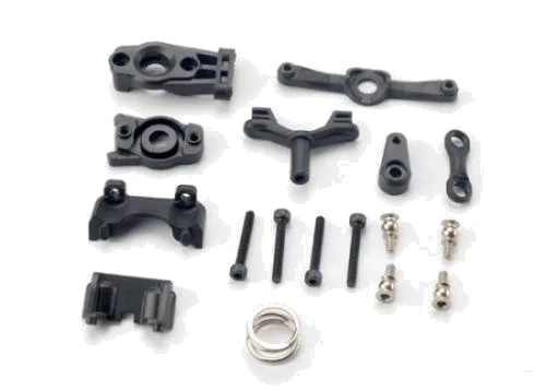 Traxxas Steering arm (upper lower)/ steering link/ servo horn/ servo saver/ servo saver spring/ servo horn mount/ ball stud (2)/ Shock mounts front rear/ 2.5x18mm CS (4) — image 2 of 3