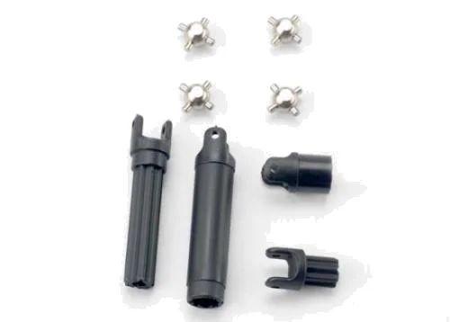 Traxxas Half shafts center front (1) center rear (1) (internal splined half shafts (2)/external splined half shaft) (2)/ metal u-joints (4) — image 2 of 3
