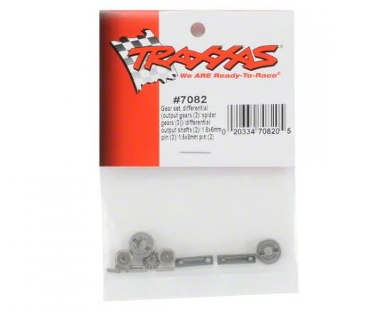 Traxxas Gear set differential (output gears (2)/ spider gears (3)/ differential output shafts (2)/ 1.5x6mm pin (3)/ 1.5x8mm pin (2) — image 3 of 3