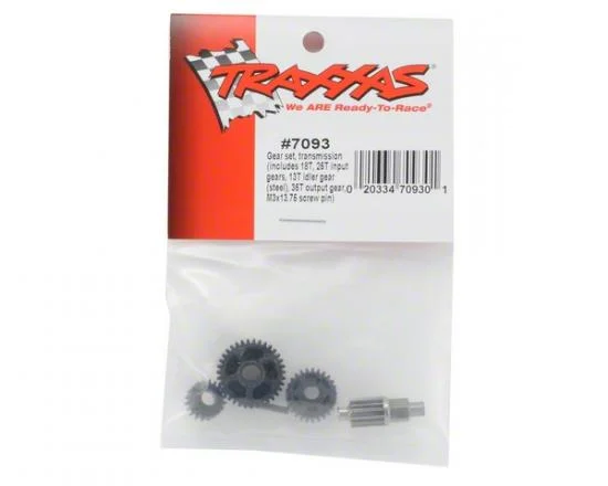Traxxas Gear set transmission (includes 18T 25T input gears 13T idler gear (steel) 35T output gear M3x13.75 screw pin) — image 2 of 2