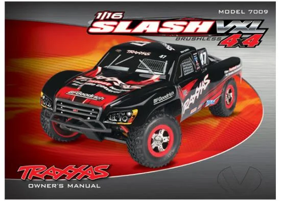 Traxxas Owners manual 1:16 Slash 4WD VXL (model 7009) &mdash; image 2 of 2