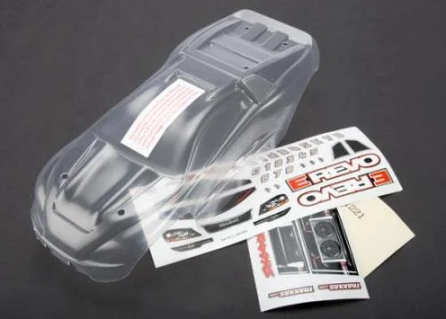 Traxxas Body 1:16 E-Revo (clear requires painting)/ grill and lights decal sheet — image 2 of 3