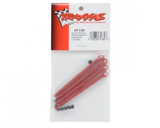 Traxxas Toe link front rear (molded composite) (red) (4)/ hollow balls (8) — image 3 of 3