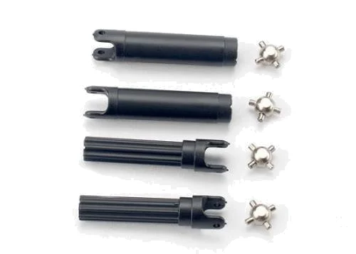Traxxas Half shafts left or right (internal splined half shaft (2)/external splined half shaft) (2)/ metal u-joints (4) — image 2 of 3