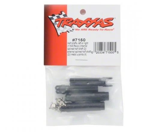 Traxxas Half shafts left or right (internal splined half shaft (2)/external splined half shaft) (2)/ metal u-joints (4) — image 3 of 3