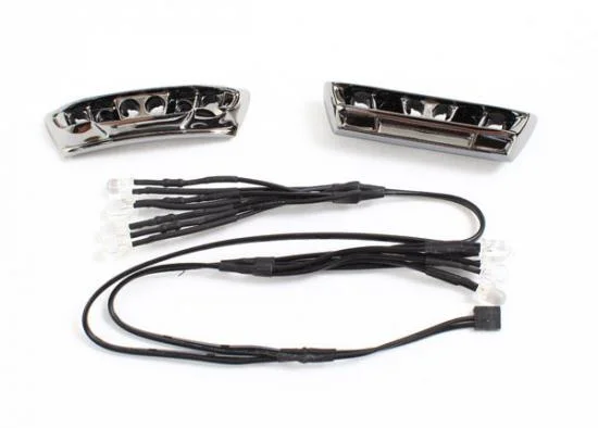 Traxxas LED lights light harness (4 clear 4 red)/ bumpers front rear/ wire ties (3) (requires power supply 7286) &mdash; image 2 of 2