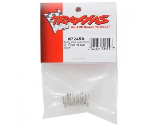 Traxxas Spring Shock (nickel finish) (GTR) (2.925 rate blue) (1 pair) — image 3 of 3