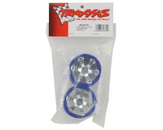 Traxxas Wheels Geode 2.2 (chrome blue beadlock style) (12mm hex) (2) — image 3 of 3