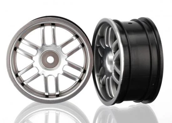 Traxxas Wheels Rally (satin chrome) (2) &mdash; image 2 of 2