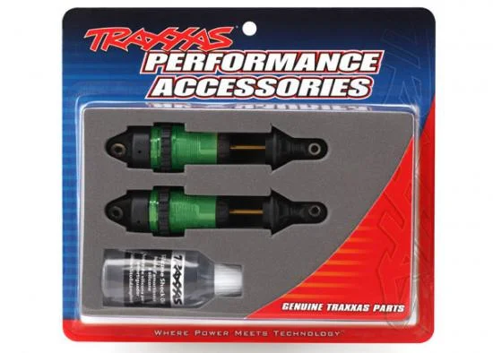 Traxxas Shocks GTR long green-anodized PTFE-coated bodies with TiN shafts (fully assembled without springs) (2) — image 2 of 2