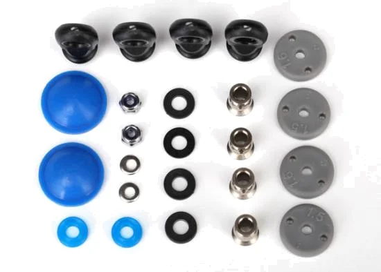 Traxxas Rebuild kit GTR long/xx-long Shocks (x-rings bladders pistons piston nuts Shock rod ends hollow balls) (renews 2 Shocks) &mdash; image 2 of 3