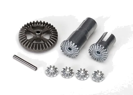 Traxxas Gear set differential metal (output gears (2)/ spider gears (4)/ ring gear 35T (1)/ 2x14.8mm pin (1) &mdash; image 2 of 2