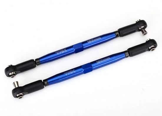 Traxxas Toe links X-MAXX (TUBES blue-anodized 7075-T6 Aluminium stronger than titanium) (157mm) (2)/ rod ends assembled with steel hollow balls (4)/ Aluminium wrench 10mm (1) &mdash; image 2 of 2