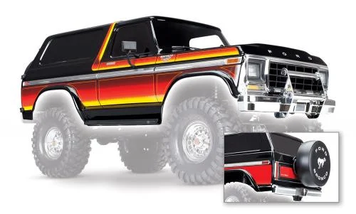Traxxas Ford Bronco Pre Painted Black Complete Bodyshell (312mm Wheelbase) &mdash; image 3 of 6