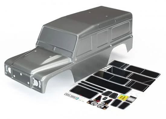 Traxxas Land Rover Defender Bodyshell (324mm WB) - Pre Painted Silver — image 2 of 2