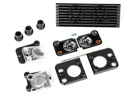 Traxxas Grill Land Rover Defender/ grill mount (3)/ headlight housing (2)/ lens (2)/ headlight mount (2) (fits 8011 body) — image 2 of 2