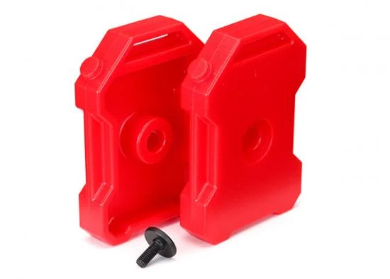 Traxxas Fuel canisters (red) (2)/ 3x8 FCS (1) — image 2 of 2