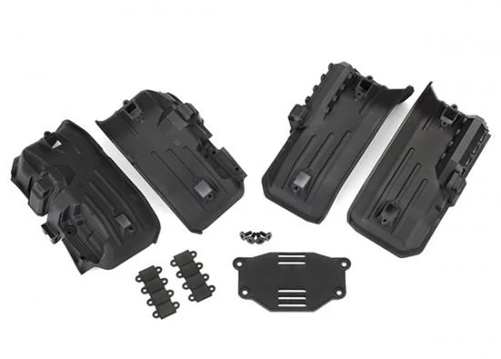 Traxxas Fenders inner front rear (2 each)/ rock light covers (8)/ battery plate/ 3x8 flathead screws (4) &mdash; image 2 of 2