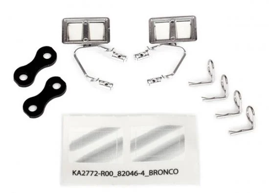 Traxxas Mirrors side chrome (left right)/ retainers (2)/ body clips (4) &mdash; image 2 of 2