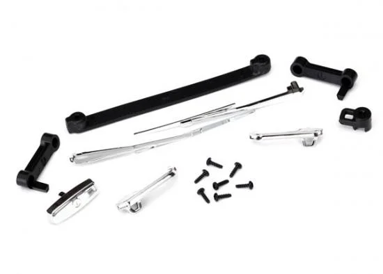 Traxxas Door handles left right rear tailgate/ windshield wipers left right/ retainers (2)/ 1.6x5 BCS (self-tapping) (7) (fits 8130 body) &mdash; image 2 of 2