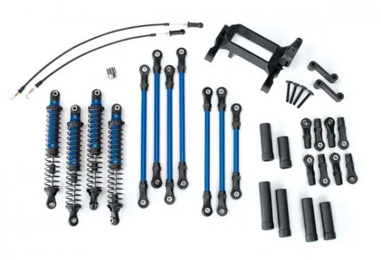 Traxxas Long Arm Lift Kit TRX-4 complete (includes blue powder coated links blue-anodized Shocks) — image 2 of 2