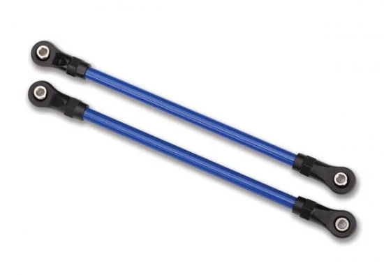 Traxxas Suspension links rear lower blue (2) (5x115mm powder coated steel) (assembled with hollow balls) (for use with 8140X TRX-4 Long Arm Lift Kit) — image 2 of 2