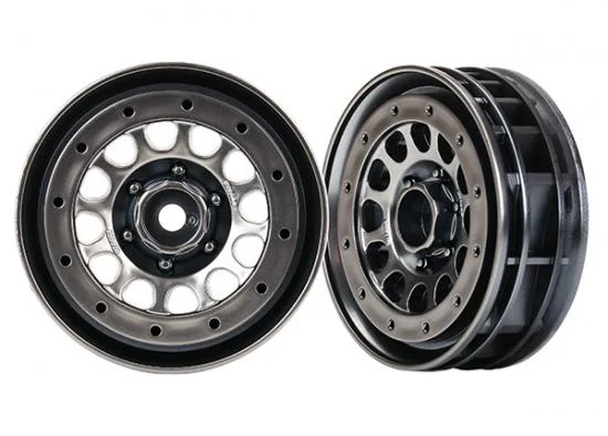 Traxxas Wheels Method 105 1.9 (black chrome beadlock) (beadlock rings sold separately) — image 2 of 2