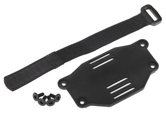 Traxxas Battery plate/ battery strap/ 3x8 flathead screws (4) (requires 8072 inner fenders) — image 2 of 2