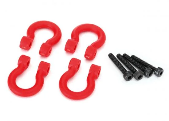 Traxxas Bumper D-rings red (front or rear)/ 2.0x12 CS (4) — image 2 of 2