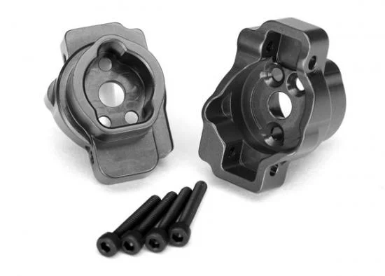 Traxxas Portal drive axle mount rear 6061-T6 Aluminium (charcoal gray-anodized) (left and right)/ 2.5x16 CS (4) — image 2 of 2