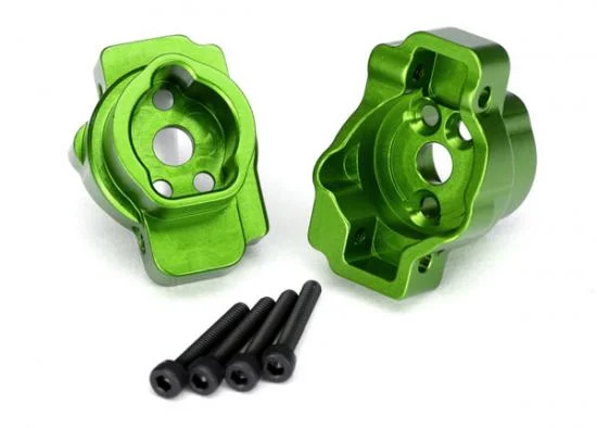 Traxxas Portal drive axle mount rear 6061-T6 Aluminium (green-anodized) (left and right)/ 2.5x16 CS (4) — image 2 of 2