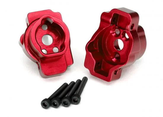Traxxas Portal drive axle mount rear 6061-T6 Aluminium (red-anodized) (left and right)/ 2.5x16 CS (4) — image 2 of 2