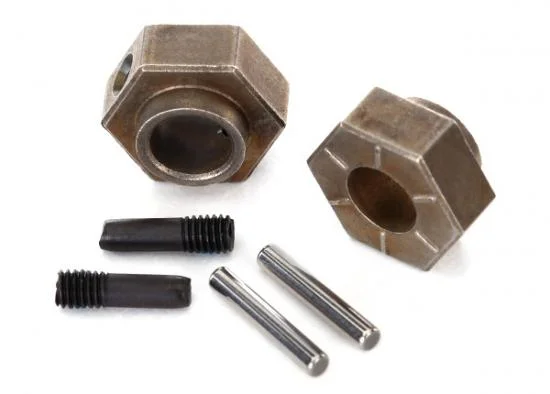 Traxxas Wheel hubs 12mm hex (2)/ stub axle pins (2) (steel) (fits TRX-4) — image 2 of 2