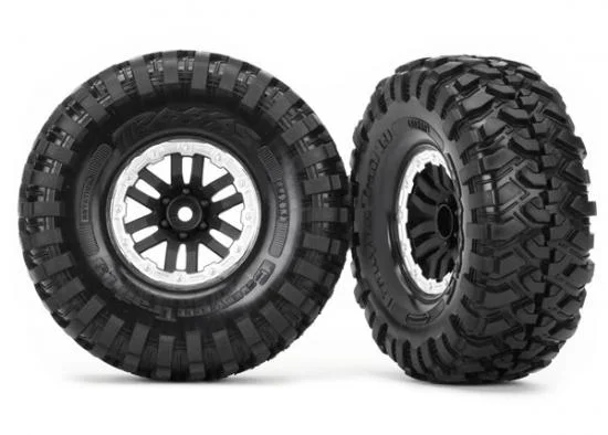 Traxxas Tires and wheels assembled glued (TRX-4 satin beadlock wheels Canyon Trail 1.9 tires) (2) — image 2 of 2
