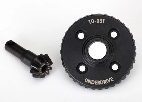 Traxxas TRX-4 Machined Differential Ring Gear and Pinion Gear - Underdrive 10-35T — image 2 of 2