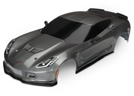 Traxxas Body Chevrolet Corvette Z06 graphite (painted decals applied) — image 2 of 4