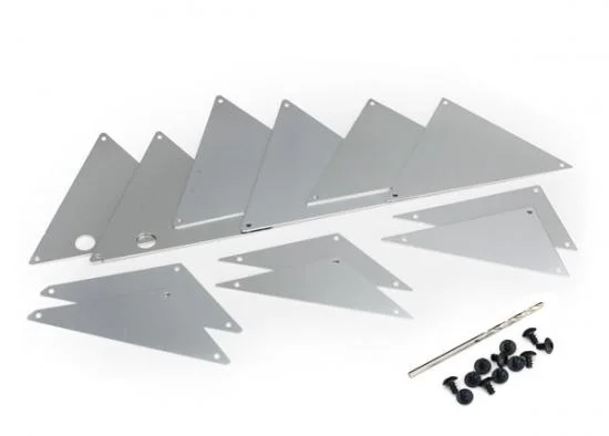 Traxxas Tube chassis inner panels (silver Aluminium) (front (2)/ wheel well (4)/ middle (4)/ rear (2) — image 2 of 2