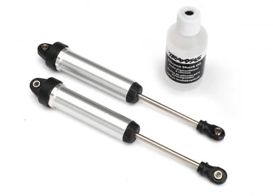 Traxxas Shocks GTR 134mm silver Aluminium (fully assembled w/o springs) (front no threads) (2) — image 2 of 2