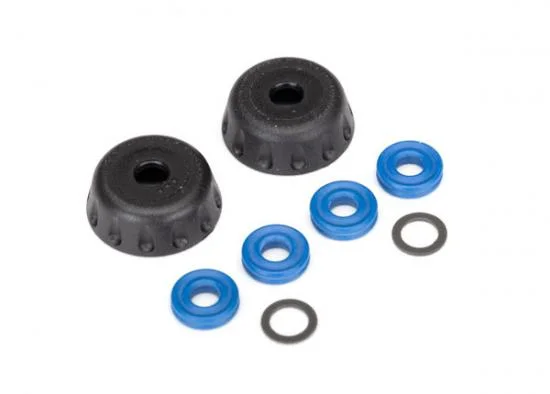 Traxxas Double seal kit GTR Shocks (x-rings (4)/ 4x6x0.5mm PTFE-coated washers (2)/ bottom caps (2) (renews 2 Shocks) — image 2 of 2