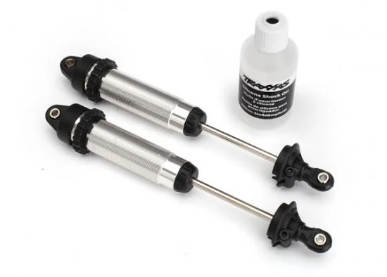 Traxxas Shocks GTR 139mm silver Aluminium (fully assembled w/o springs) (rear threaded) (2) — image 2 of 2
